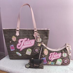 Juicy Couture tote, shoulder bag and wallet